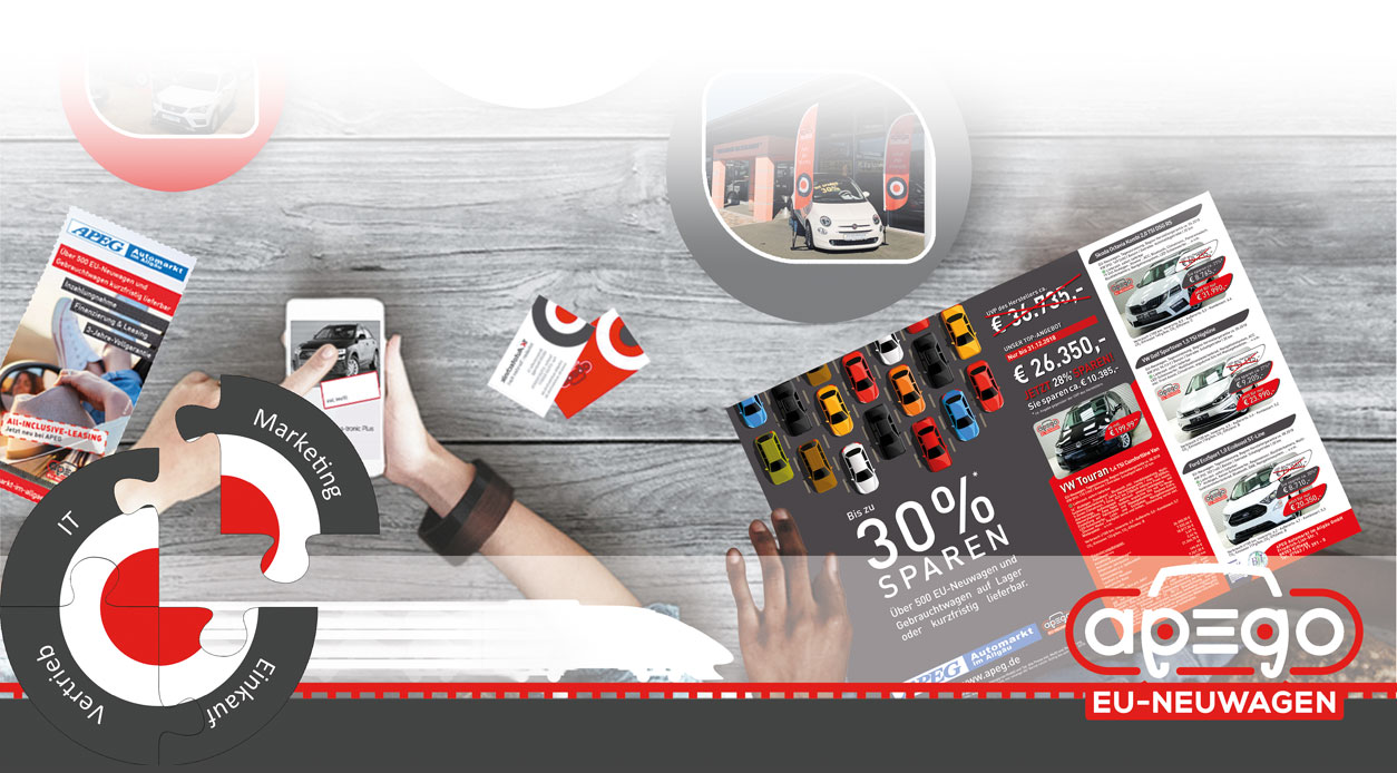 Wir unterstützen unser Franchisepartner durch individuelle Marketingmaßnahmen. apego – individuelle Gemeinschaft.